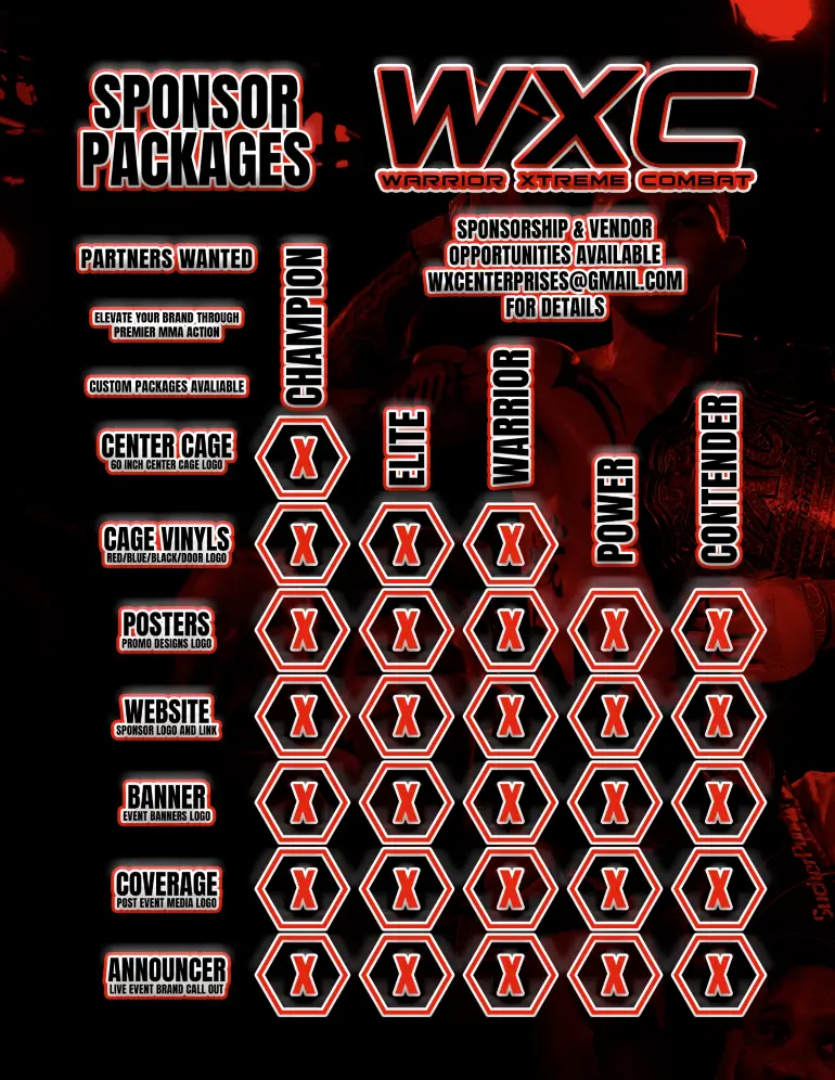 Sponsorship Benefits Matrix by Tier